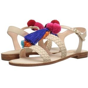 Kate Spade Sunset Sandals with Tassels and Poms